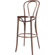 Vienna Thonet No. 18 houten barkruk walnoot - 75 cm