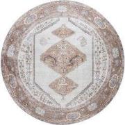 Vloerkleed Karaca Brown 08 Rond ø200 cm