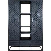 Kast Raya Visgraat - Zwart Mangohout - 180 x 120 cm