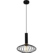 OONAH 1xE27 D290xH300 Zwart / goud + 3m kabel zwart stof