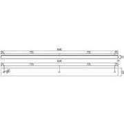 Losse opbouw basis voor pendels 3x, wit, 150cm