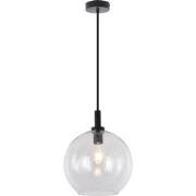 OSIRA Pendel E27 Zwart, helder glas Ã˜300mm