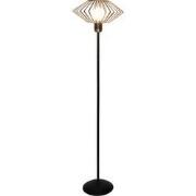 SHURU 1x E27 vloerlamp zwart + koper