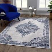Evra Vintage Vloerkleed - Klassiek Design - Laagpolig Tapijt - Grijs B...