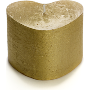 Rustik Lys - Kaars Sculpture Hart goud