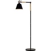 QUVIO Vloerlamp ronde lampenkap zwart - QUV5038L-BLACK