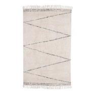 Vloerkleed 120x180 - Beige & Zwart - Katoen Polyester - Vloerkleed Kab...