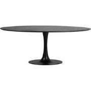 Eettafel Ovaal 200cm - Zwart - O-Poot - Tafel Ziggy