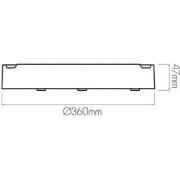 QIJO plafonnier rond zwart SMD LED 3100 Lm 24W IP65
