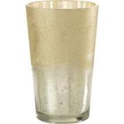 J-Line - Geurkaars M-chic Glas Silver Extra Large - 20x20x32.5cm