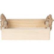 Clayre & Eef Decoratie Dienblad  26x20x6 cm Bruin Hout Rechthoek Serve...