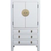 Fine Asianliving Chinese Kast Sneeuw Wit B63xD38xH110cm