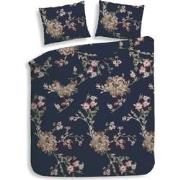 Heckett & Lane Dekbedovertrek Daisy Navy Blue 240 x 200 220 cm + 2 slo...