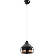 Hanglamp van zwart en koperkleurig metaal D17 cm - YILDO