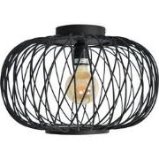 Plafondlamp Twist Large Ø37x24 - Metaal - Zwart