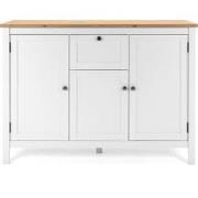 Buffet 3 deuren 1 lade L120 cm - Wit decor - BERGEN