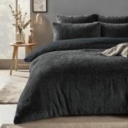 Teddy Fur Dekbedovertrek Antraciet-1-persoons (140 x 200/220 cm)