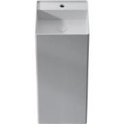 Vrijstaand composiet Wastafel Tamesis 36x36x87cm mat wit - met kraanga...