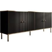 Meubella Dressoir Vanty - Zwart - 182 cm