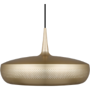 Clava Dine hanglamp brushed brass - met koordset zwart - Ø 43 cm