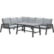 Garden Impressions Brendon lounge dining set 4-delig links - licht gri...