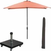 Garden Impressions Lotus stokparasol 250x250 cm - koper incl 40 kg Eur...