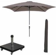 Garden Impressions Lotus stokparasol 250x250 cm - taupe incl 40 kg Eur...