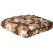 PTMD Geraldine Brown Artificial Fur Plaid Rectangle L