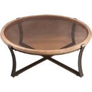 PTMD Cami Natural Fir Wood Coffeetable Bended Frame L