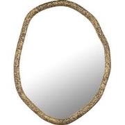 PTMD Paislie Brass Organic Shaped Mirror Round