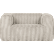 WOOOD Bean Fauteuil - Grove Ribstof - Naturel - 74x146x98