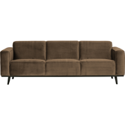 BePureHome Statement 3-Zitsbank - Fluweel - Taupe - 77x230x93