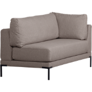 vtwonen Couple Eetbank Hoekelement Links - Polyester - Taupe - 73x80x1...