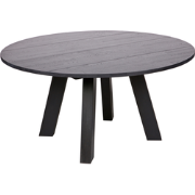 WOOOD Rhonda Eetkamertafel XL - Eiken - Blacknight - Ø150 cm