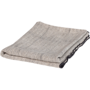 BePureHome Unique Plaid - Viscose/Linnen - Zwart/Off White - 53x49x48