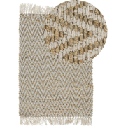 Beliani AFRIN - Laagpolig-Beige-Katoen, Jute