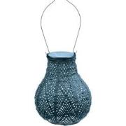 Lumiz Solar Buitenlampion - Ikat Bulb - 16 cm - Petrol