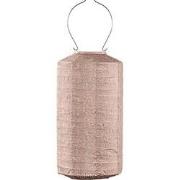 Lumiz Solar Buitenlampion - Paisley Cylinder - 18 cm - Roze