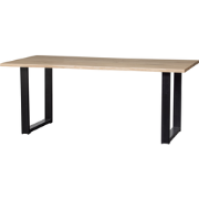 WOOOD Tablo Boomstam Tafel met U-poot - Eiken - 75x180x90