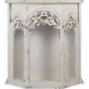 Clayre & Eef Wandkast  76x26x82 cm Wit Hout Opbergkast