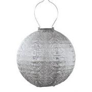 LUMIZ Solar Lampion Lace Rond - 30 cm - Zilver