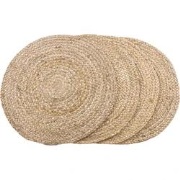 Krumble Ronde placemats – Set van 4 – Jute – Rond - ø38 cm - Naturel