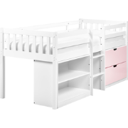 Beliani SUSVILLE - Kinderbed-Wit-Rubberhout