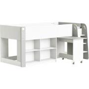 Kinderbed met bureau en opbergruimte 90x200 - Hampton