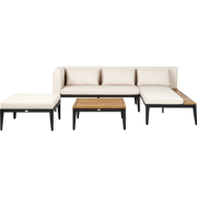 Beliani BRACCIANO - Loungeset-Beige-FSC® gecertificeerd acaciahout