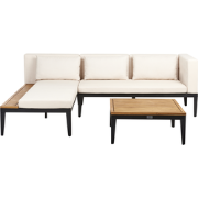 Beliani BRACCIANO - Loungeset-Beige-FSC® gecertificeerd acaciahout