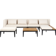 Beliani BRACCIANO - Loungeset-Beige-FSC® gecertificeerd acaciahout