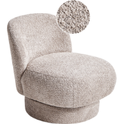 Beliani AYLO - Fauteuil-Beige-Bouclé