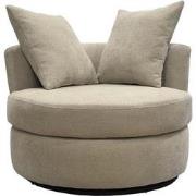 Draaifauteuil Thony Luxe Rond Beige - Giga Meubel