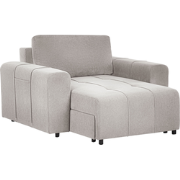 Beliani INNVIK - Chaise longue-Grijs-Polyester